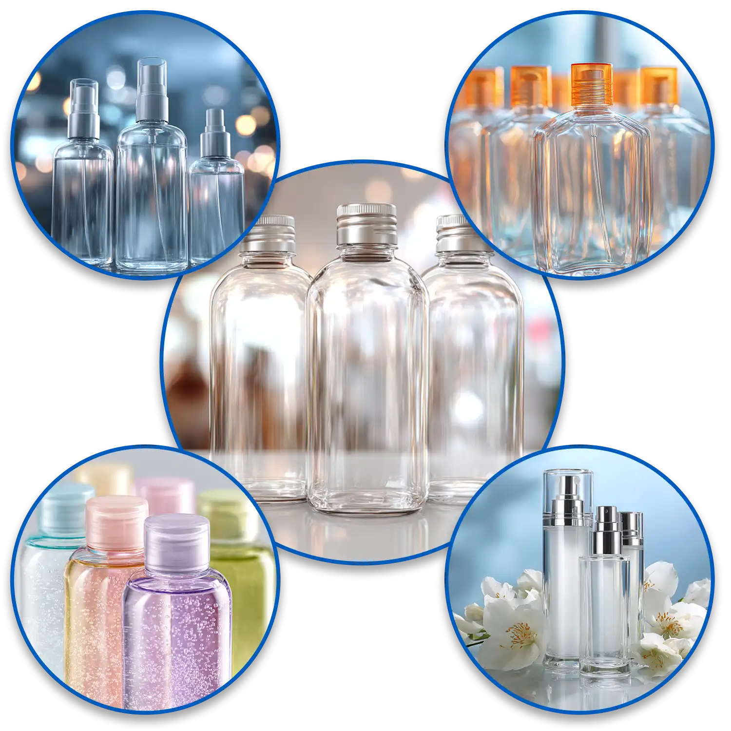 Cosmetics PET Bottle Bubble Hero Graphic