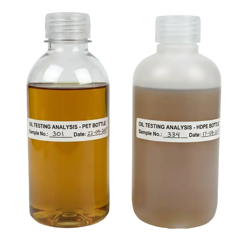 Oil Testing Analysis PET Bottle vs HDPE Bottle Oil Testing Analysis PET Bottle vs HDPE Bottle