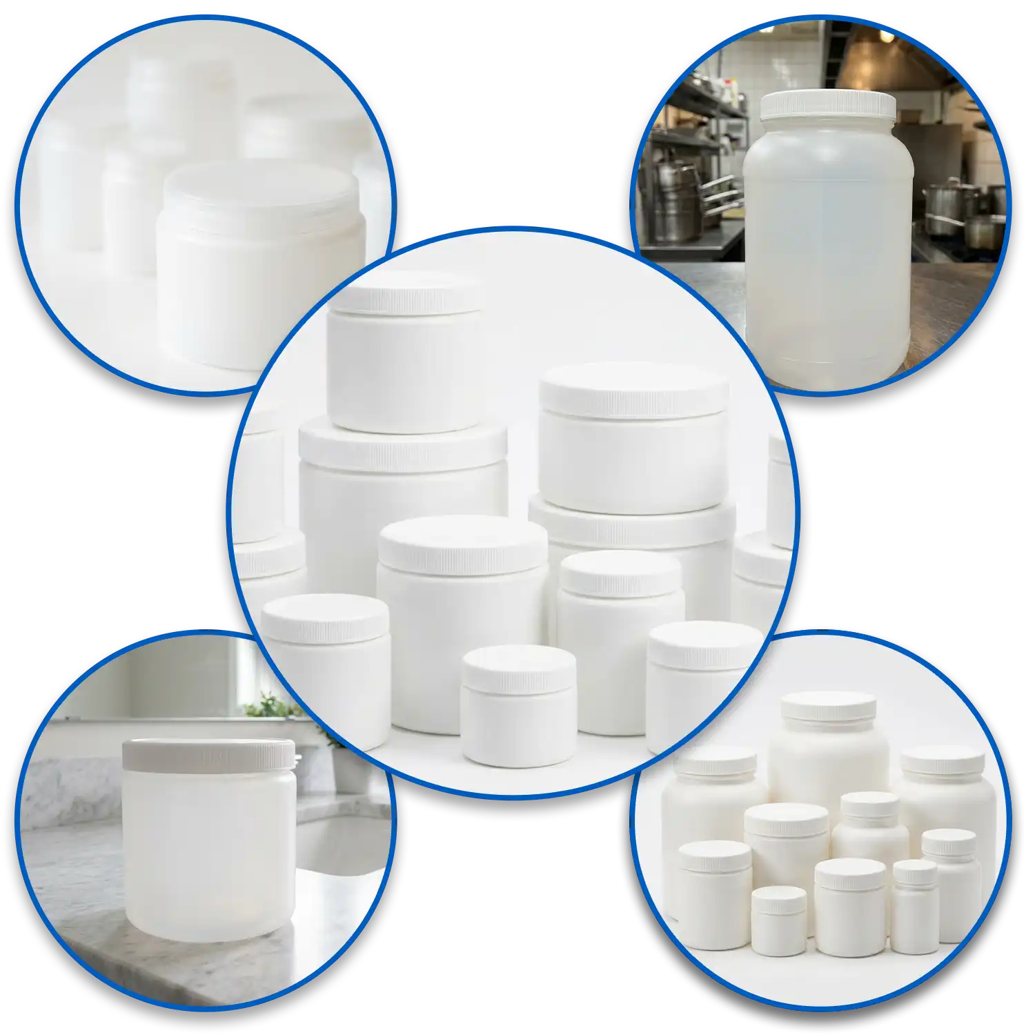 Wide Mouth HDPE Plastic Jars Bubble Additive Wide Mouth HDPE Plastic Jars Bubble Additive
